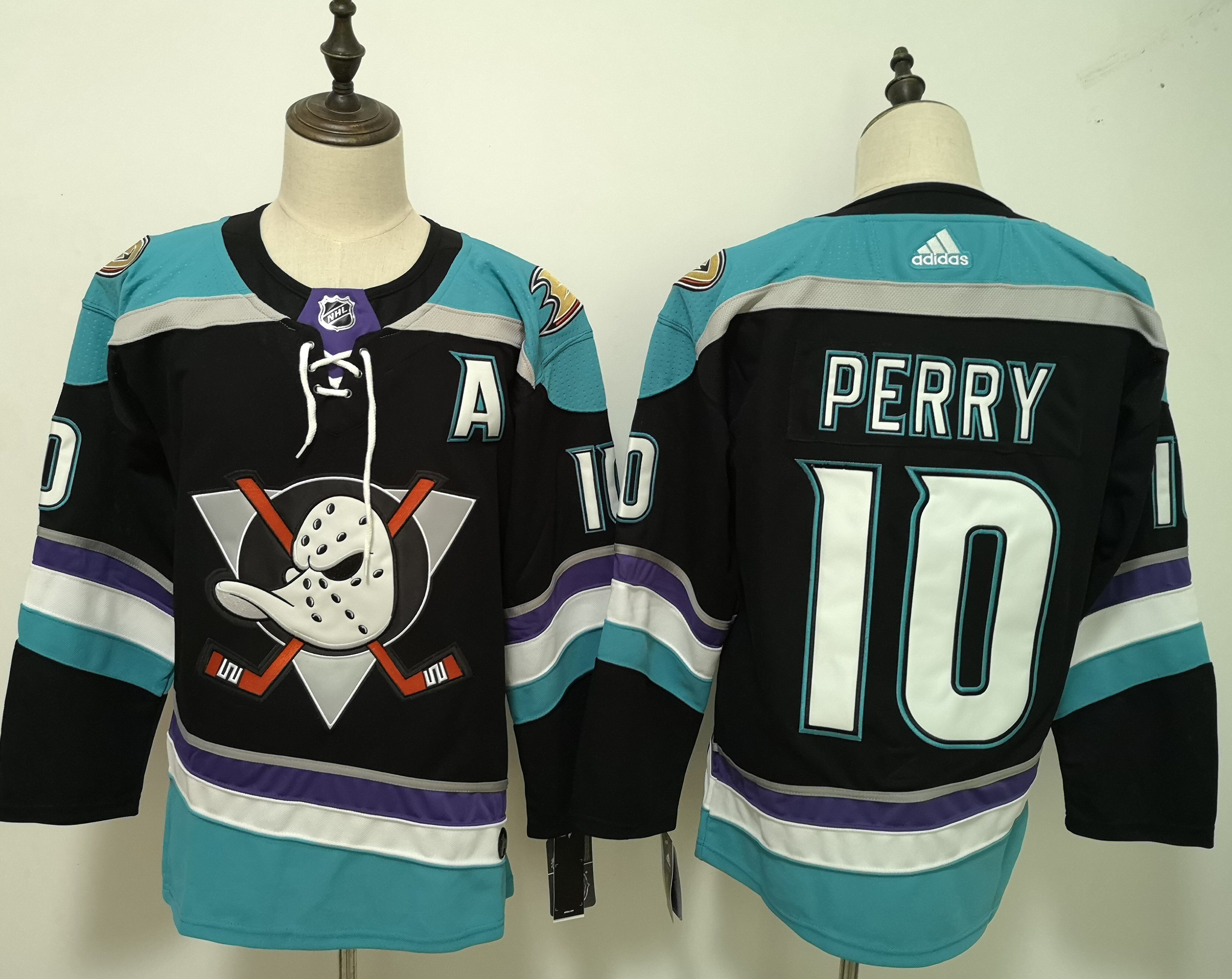 Men Anaheim Ducks #10 Perry Blue Hockey Stitched Adidas NHL Jerseys